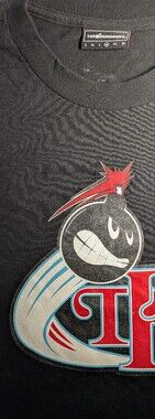 The Hundreds Graphic Black Tee with Red and Blue Bomb Cartoon